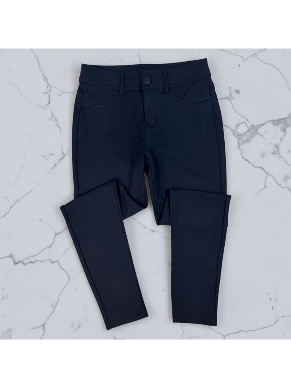 Seven7 Skinny 4-Way Stretch Ponte Knit Jegging Pants Size 4 Midnight Blue 7M1007